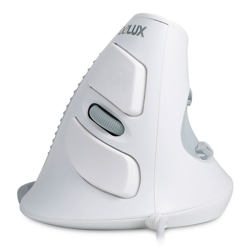 Wired Vertical Ergonomic Mouse with Side Buttons, USB Optical for Mac PC Laptop