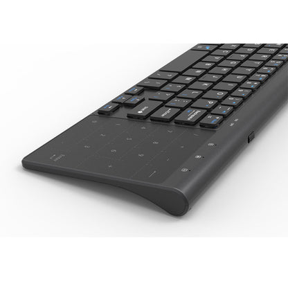 Mini Wireless Keyboard with Touchpad, 2.4GHz Compact Keyboard for Smart TV PC Tablet Laptop