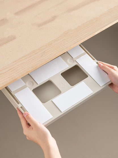 Under Desk Drawer Organizer Self-Adhesive, Hidden Office Storage Box for Pens Cables and Stationery