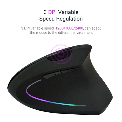 Wireless Vertical Ergonomic Mouse, 2.4GHz USB Optical for PC Mac Laptop