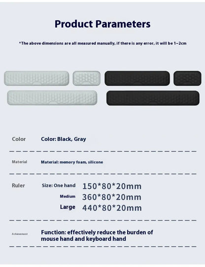 Memory Foam Mouse Wrist Rest Pad, Soft Cushion for Long Sessions Home Office Computer