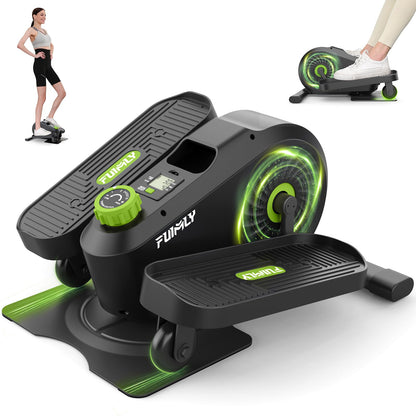 Under Desk Elliptical Pedal Exerciser 2-in-1, Seated Office Exercise Machine with LCD Display for Home Work