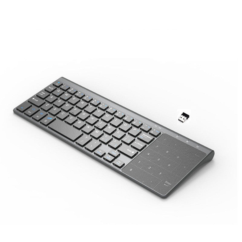 Mini Wireless Keyboard with Touchpad, 2.4GHz Compact Keyboard for Smart TV PC Tablet Laptop