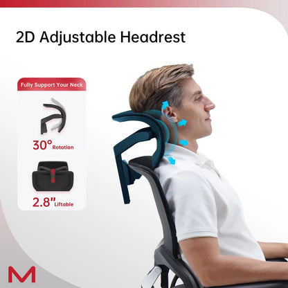 Ergonomic Office Chair with Footrest and Lumbar Support, Reclining High Back Computer Chair for Home Office